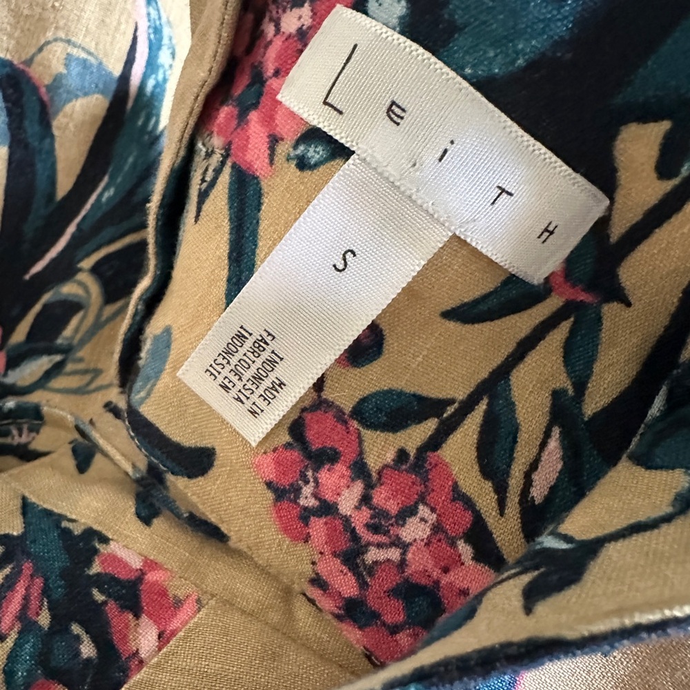 LEITH Cropped Linen Floral Jumpsuit | S - Picture 7 of 14